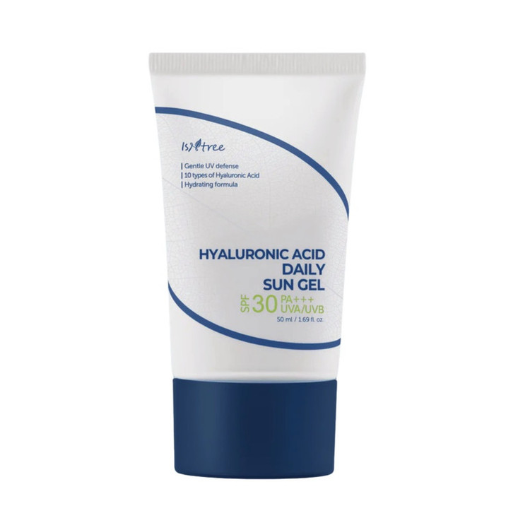 کرم ضد آفتاب بی رنگ ایزنتری SPF 30 مدل هیالورونیک اسید محافظ UVA ،UVB، مرطوب کننده قوی، مناسب برای انواع پوست حجم 50 میلیلیتر