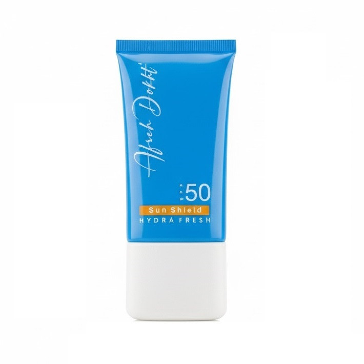 کرم ضد آفتاب بیرنگ صورت آفره دخت SPF 50 مدل HYDRA محافظ UVA ،UVB و PA+++،مناسب برای انواع پوست حجم 40 میلیلیتر
