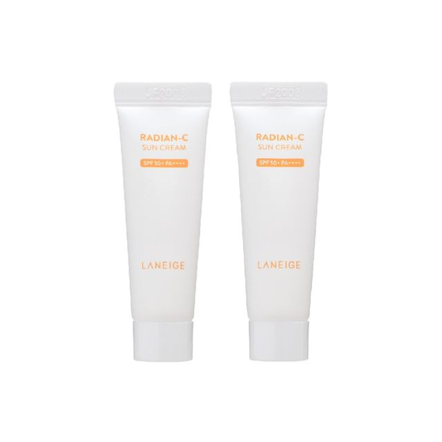 کرم ضد آفتاب بیرنگ لانیژ SPF 50 مدل Radian-C محافظ UVA ،UVB و PA+++ مناسب برای انواع پوست حجم 10 میلیلیتر بسته دو عددی