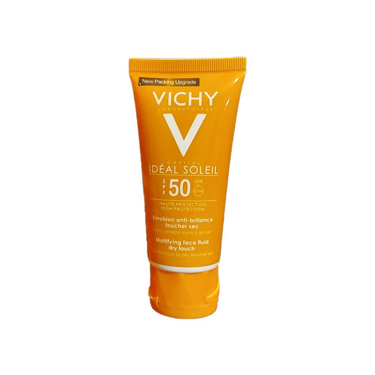 فلوئید ضد آفتاب بدون رنگ ویشی SPF 50 مدل FL مناسب پوستهای چرب حجم 60 میلیلیتر