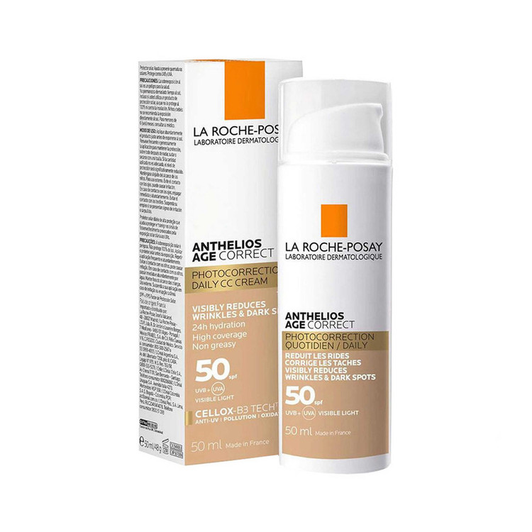 کرم ضد آفتاب رنگی لاروش پوزای SPF50 مدل age correct مناسب انوع پوست حجم 50 میلی لیتر
