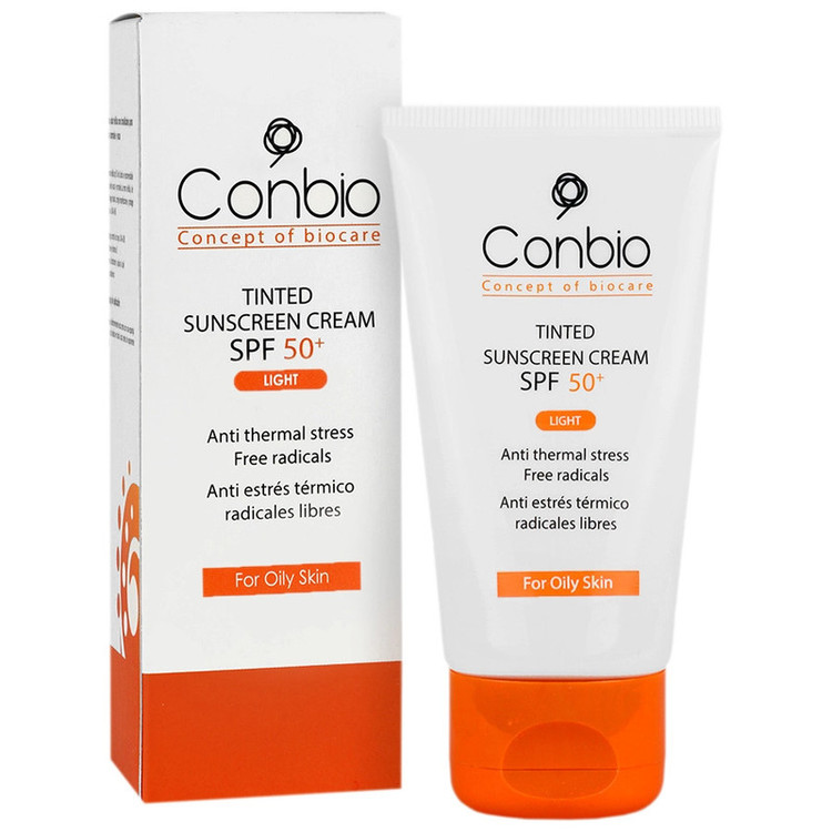 کرم ضد آفتاب رنگی کانبیو SPF 50 مدل Li محافظ UVA،UVB مناسب برای پوستهای چرب حجم 50 میلیلیتر
