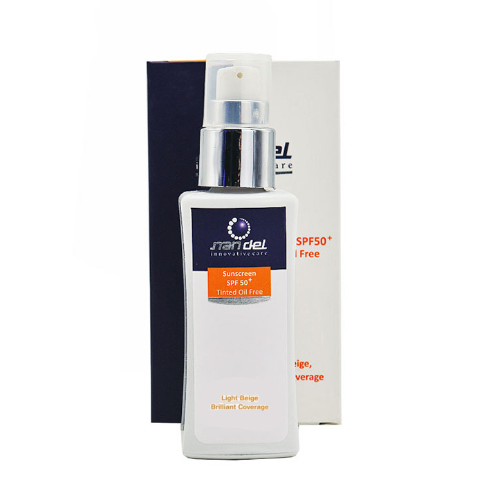 کرم ضد آفتاب رنگی ناندل SPF 50 مدل 01 مناسب انواع پوست حجم 50 میلیلیتر