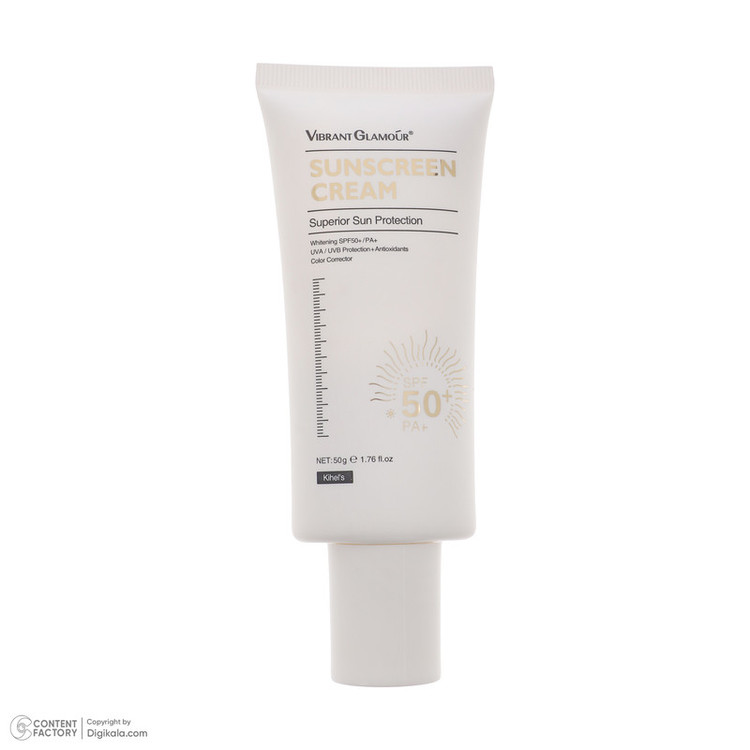کرم ضد آفتاب بدون رنگ SPF 50 ویبرانت گلمور مدل Superior محافظ PA+ ،UVA ،UVB، تنظیم ترشح چربی پوست، روشنکننده، مناسب انواع پوست حجم 50 میلیلیتر