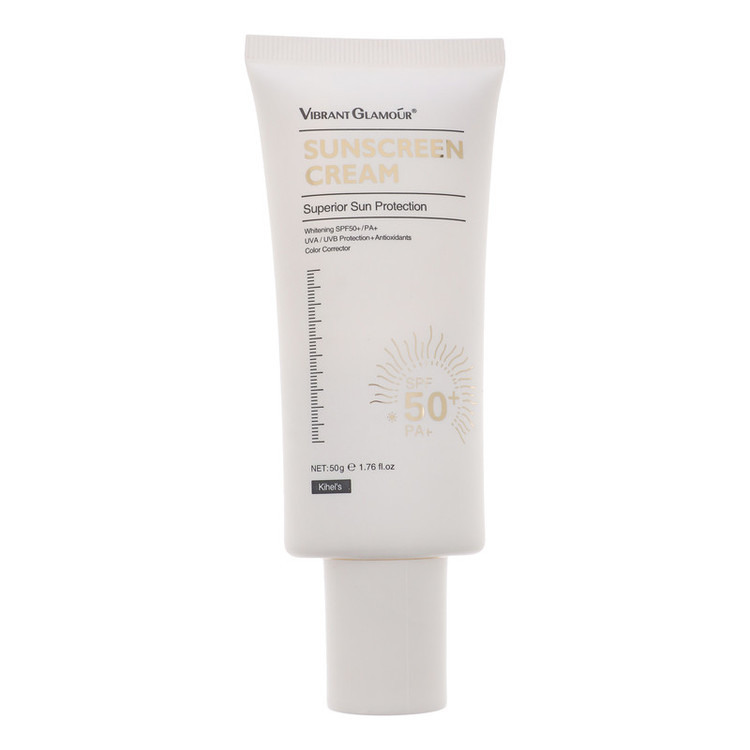 کرم ضد آفتاب بدون رنگ SPF 50 ویبرانت گلمور مدل Superior محافظ PA+ ،UVA ،UVB، تنظیم ترشح چربی پوست، روشنکننده، مناسب انواع پوست حجم 50 میلیلیتر