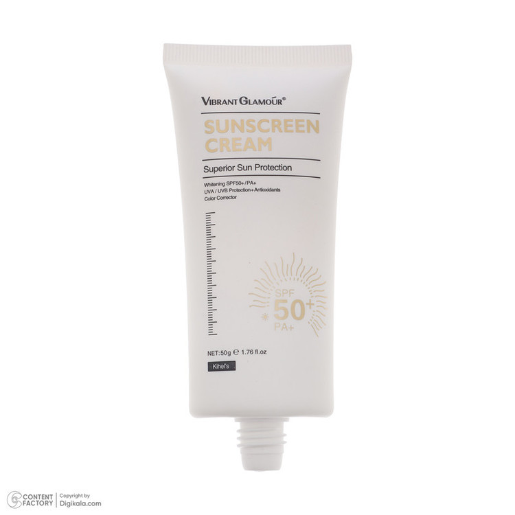 کرم ضد آفتاب بدون رنگ SPF 50 ویبرانت گلمور مدل Superior محافظ PA+ ،UVA ،UVB، تنظیم ترشح چربی پوست، روشنکننده، مناسب انواع پوست حجم 50 میلیلیتر