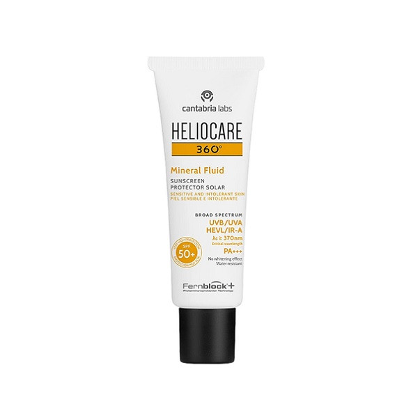 فلویید ضد آفتاب بی رنگ هلیوکر SPF 50 مدل Mineral محافظ UVA ،UVB و PA+++ مناسب برای پوست حساس حجم 50 میلی لیتر