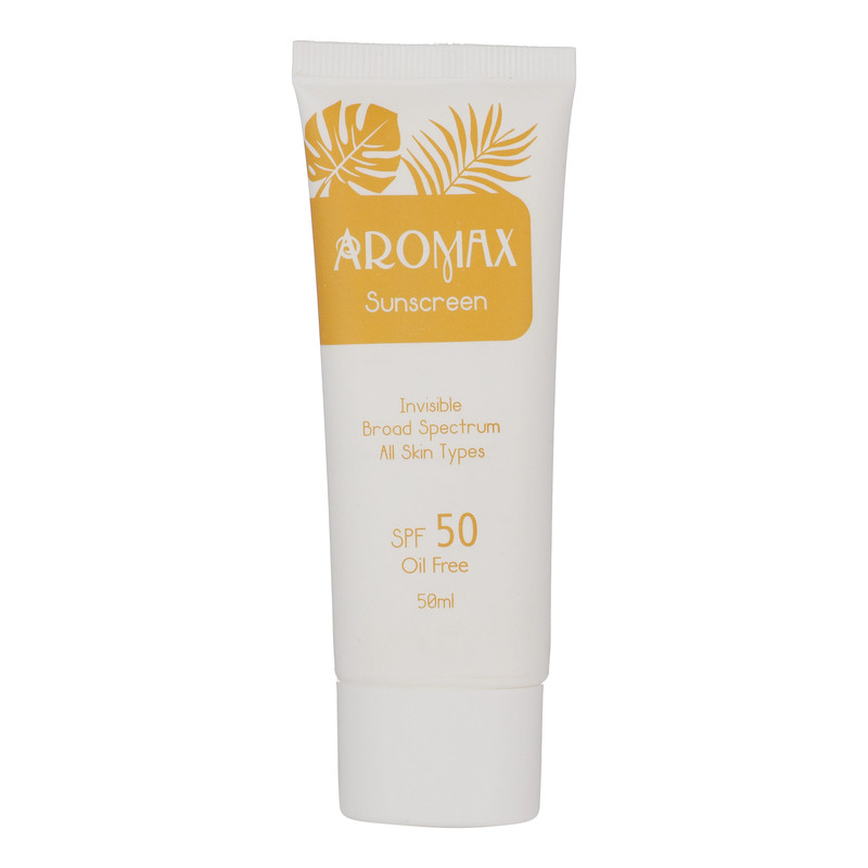 کرم ضد آفتاب بدون رنگ آرومکس SPF 50 مدل Invisible  ‌مناسب انواع پوست حجم 50 میلی‌لیتر