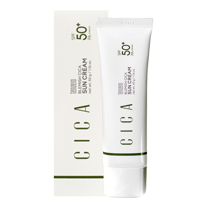 کرم ضد آفتاب بدون رنگ تن زیرو SPF 50 مدل CICA مناسب برای انواع پوست حجم 50 میلیلیتر