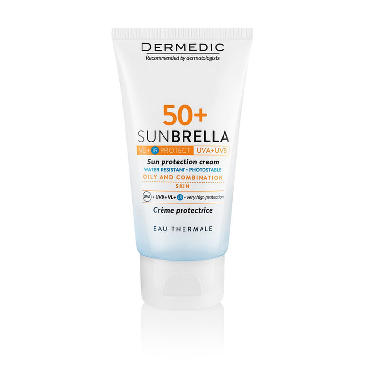 کرم ضد آفتاب بدون رنگ درمدیک spf50 مدل OL مناسب پوست های چرب حجم 50 میلی لیتر