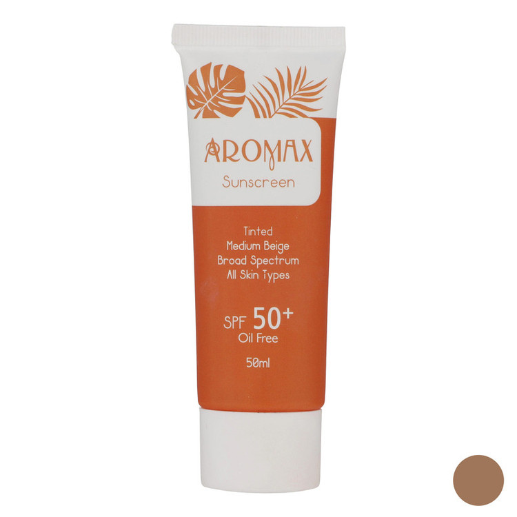 کرم ضد آفتاب رنگی آرومکس SPF 50 مدل Tinted مناسب انواع پوست حجم 50 میلیلیتر