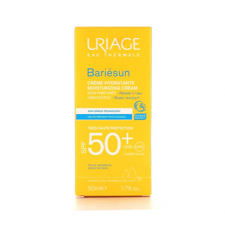 کرم ضد آفتاب بدون رنگ اوریاژ SPF 50 مدل BARIESUN MOISTURIZING مناسب پوست های خشک حجم 50 میلی لیتر
