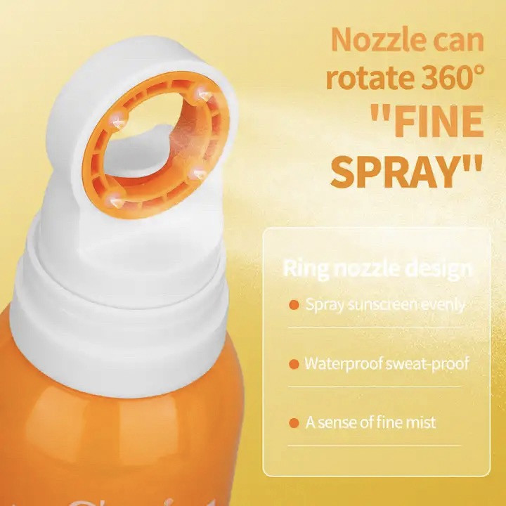 اسپری ضدآفتاب بدون رنگ اوچیل SPF 50 مدل سبک محافظت UVA ، UVB و +++PA حاوی آبرسان مناسب انواع پوست با حجم 150 میلی لیتر