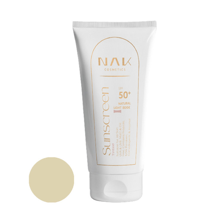 کرم ضد آفتاب رنگی ناک +SPF 50 مدل ضد آب L مناسب انواع پوست حجم 40 میلیلیتر