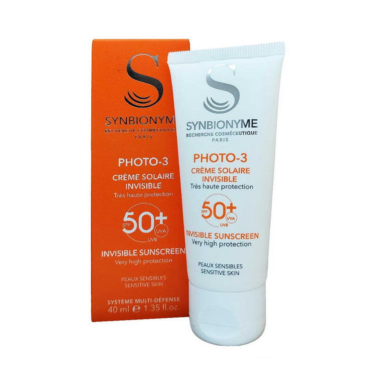 کرم ضد آفتاب بی رنگ سین بیونیم SPF50 مدل Photo-3 مناسب پوست های حساس حجم 40 میلی لیتر