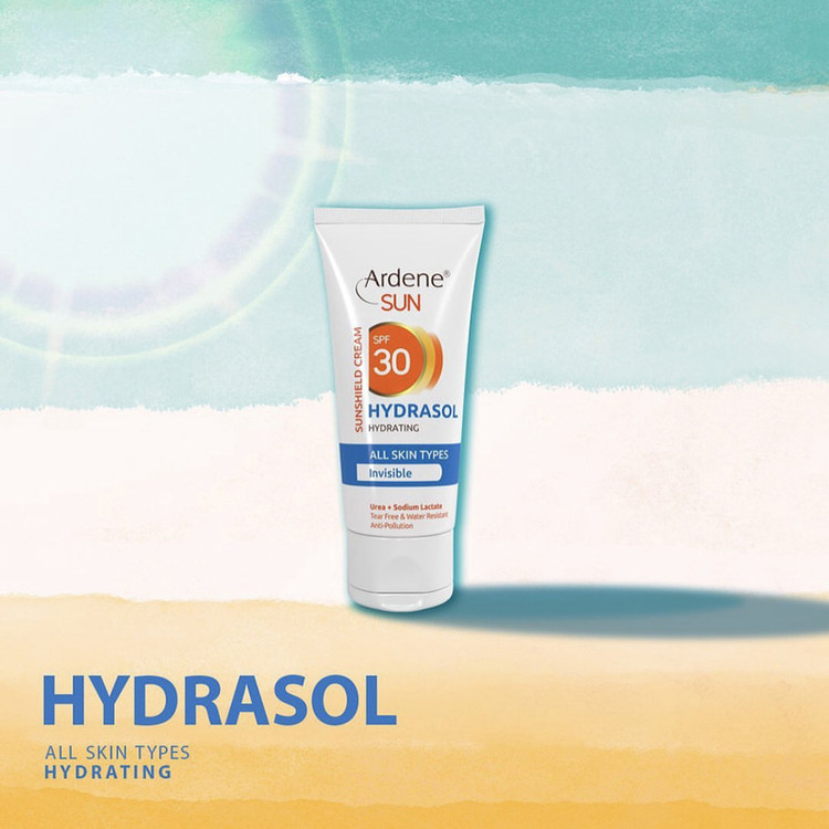 کرم ضد آفتاب بدون رنگ آردن SPF 30 مدل HYDRASOL مناسب انواع پوست حجم 50 میلیلیتر