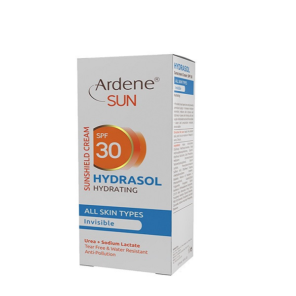 کرم ضد آفتاب بدون رنگ آردن SPF 30 مدل HYDRASOL مناسب انواع پوست حجم 50 میلیلیتر