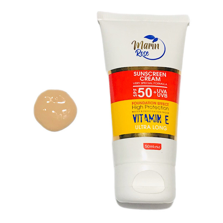 کرم ضد آفتاب رنگی مارین رز SPF 50 مدل M 03 مناسب پوستهای چرب حجم 50 میلیلیتر