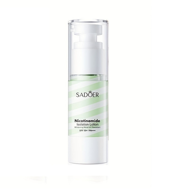 کرم ضد آفتاب بی رنگ سادور SPF50 مدل نیکوتینامید مناسب انواع پوست وزن 35 گرم