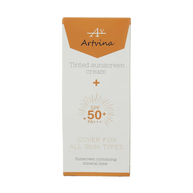 کرم ضد آفتاب بیرنگ آرت وینا، SPF50، مدل vitamin، مناسب انواع پوست با حجم 50 میلیلیتر، محافظتکننده در برابر اشعههای UVA و PA ،UVB+++، ضد چروک و روشنکننده، با ماندگاری 2 ساعته