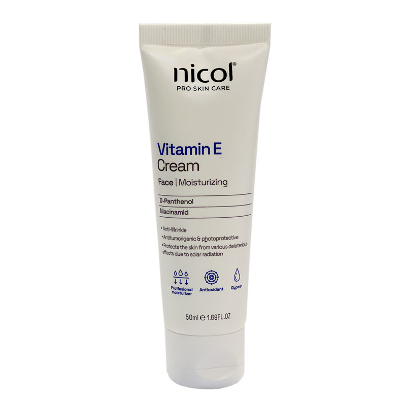 کرم مرطوب‌کننده و آبرسان صورت نیکول مدل Niacinamide VitaminE حجم 50 میلی‌لیتر