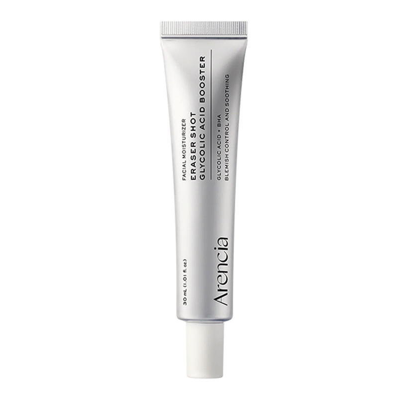 کرم مغذی صورت آرنچیا مدل Eraser Shot Glycolic Acid Booster مناسب برای انواع پوست حجم 30 میلی‌لیتر