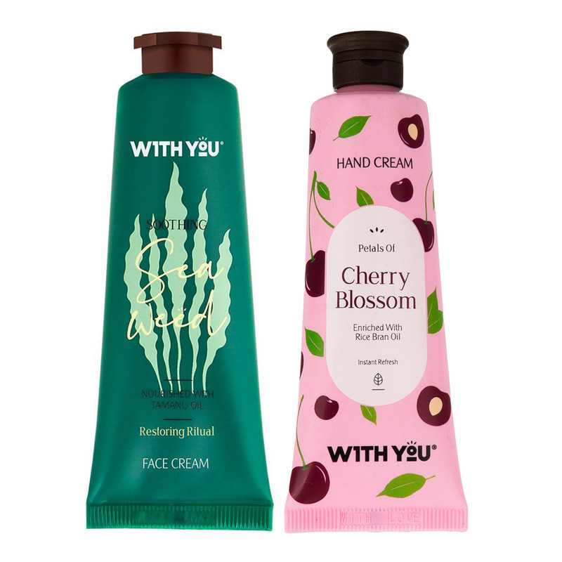 کرم مرطوب کننده ویت یو مدل SEAWEED and Cherry BlossomL حجم 50 میلی لیتر مجموعه 2 عددی