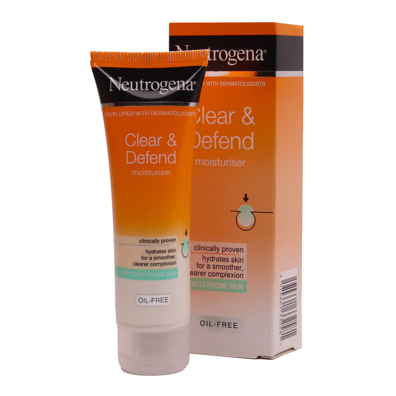 کرم مرطوب کننده نوتروژینا مدل Clear & Defend  حجم 50 میلی لیتر