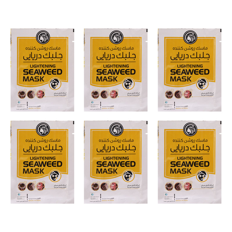 ماسک روشن‌کننده صورت دکتر عیدی آلگا مدل جلبک دریایی با خاصیت پاک‌سازی عمقی، کنترل چربی، کاهش جوش و منافذ باز، آبرسانی و ضدالتهاب، مناسب انواع پوست به همراه 6 چوب پخش‌کننده