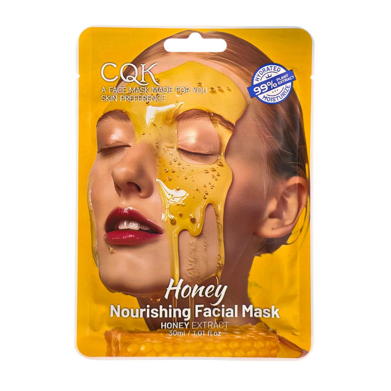 ماسک صورت سی کیو کی مدل Honey extract مناسب برای انواع پوست حجم 30 میلی لیتر