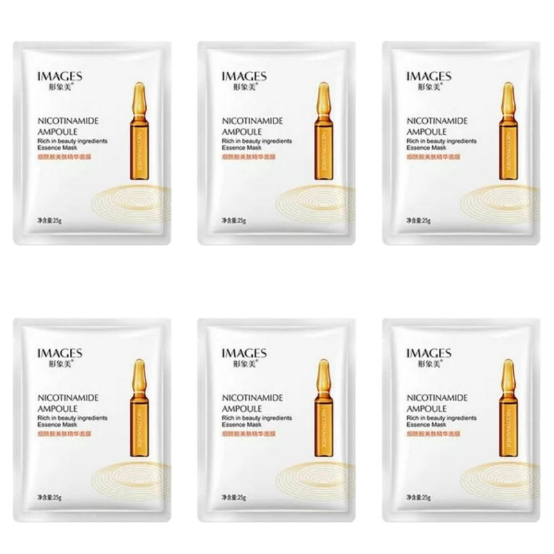 ماسک صورت ایمجز مدل Nicotinamide Ampoule وزن 25 گرم بسته 6 عددی