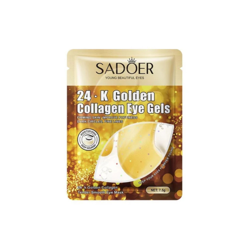 ماسک زیر چشم سادور مدل کلاژن طلا 24K مناسب برای انواع پوست وزن 7.5 گرم
