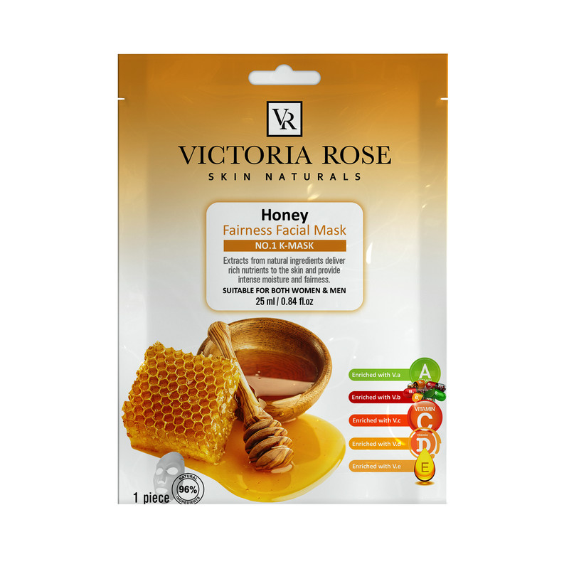 ماسک صورت ویکتوریا رز مدل Honey حجم 25 میلی لیتر بسته 50 عددی