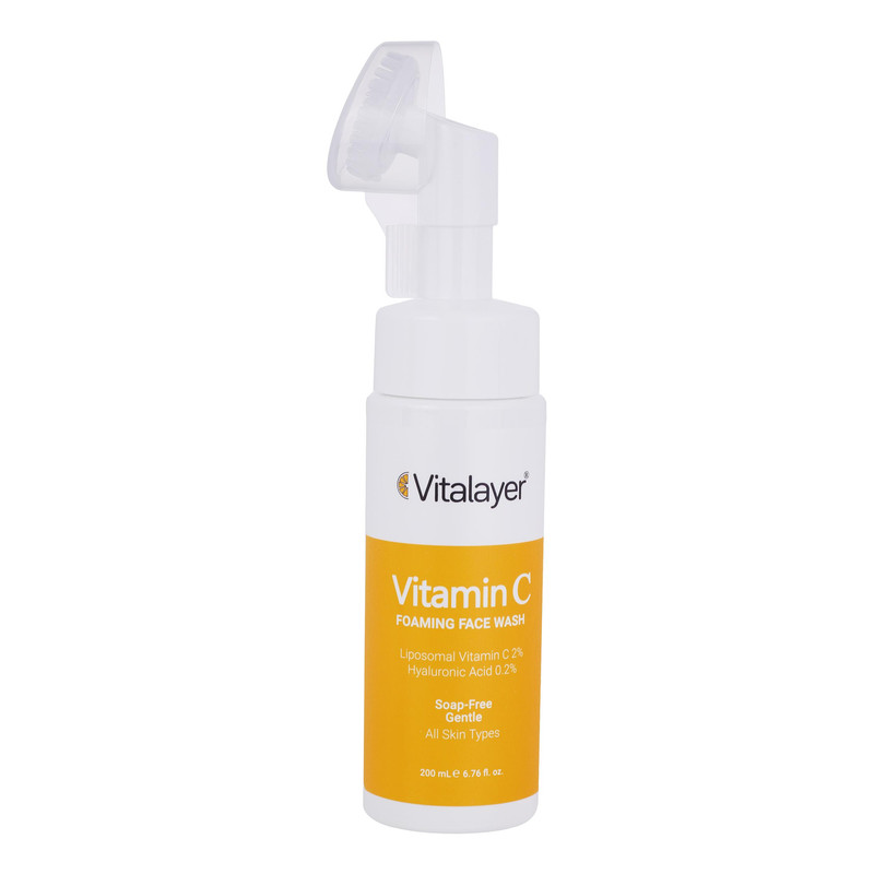 فوم شست‌وشوی صورت ویتالیر مدل Vitamin C مناسب برای انواع پوست حجم 200 میلی‌لیتر