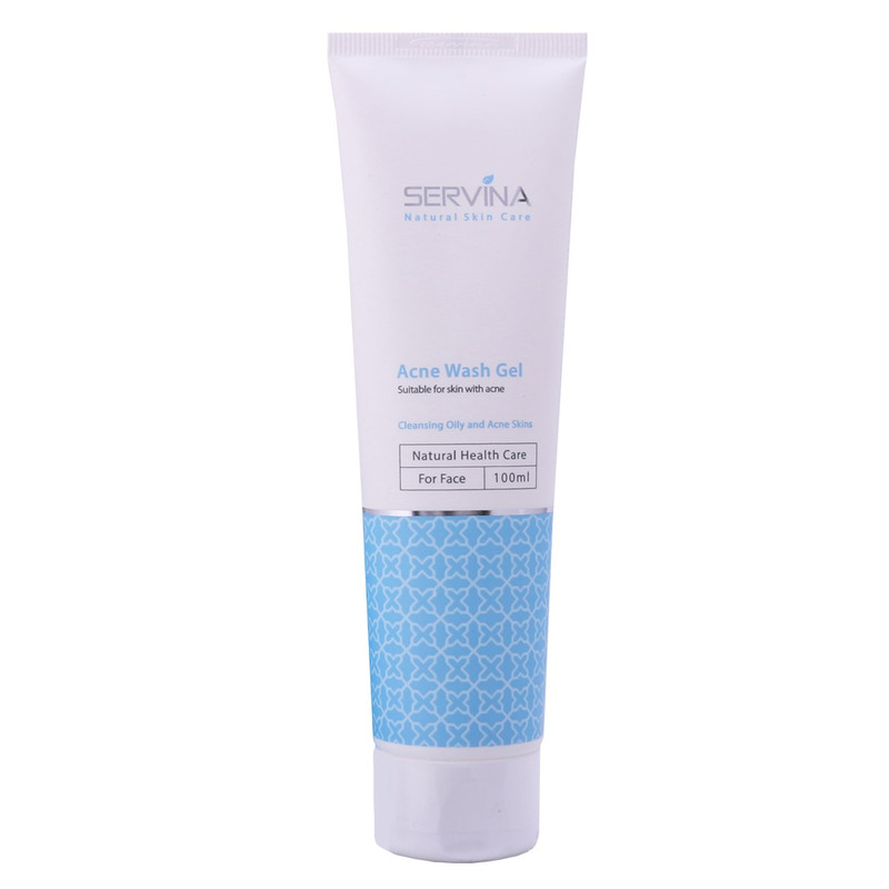 ژل شستشوی صورت سروینا مخصوص پوست دارای آکنه مدل Acne Skin حجم 100میلی لیتر