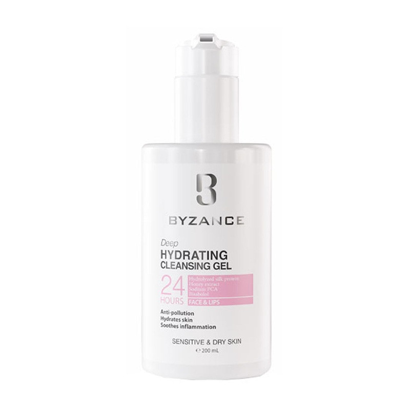 ژل شست‌وشوی صورت بیزانس مدل  Deep Hydrating مناسب برای پوست خشک و حساس حجم 200 میلی‌لیتر