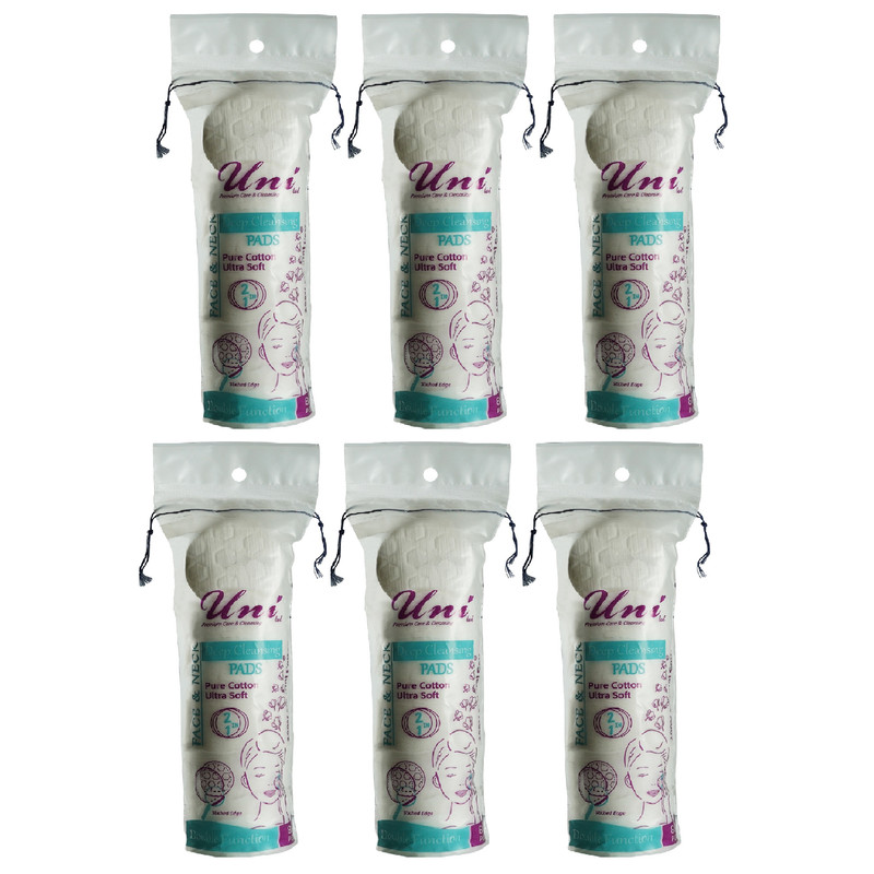 پد پاک کننده آرایش یونی لد مدل Ultra Soft  شش بسته 80 عددی