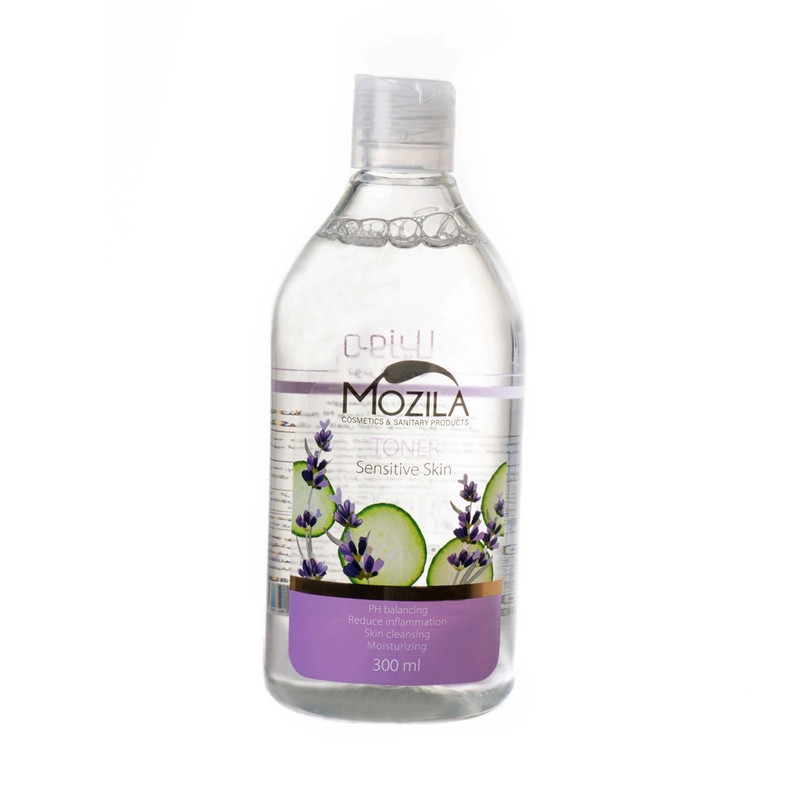 تونر آبرسان موزیلا مدل خیار و اسطوخودوس مناسب پوست حساس  حجم 300 میلی لیتر