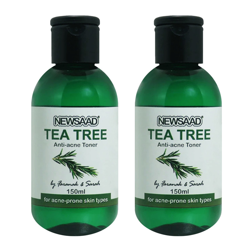 تونر پاک کننده صورت نیوساد مدل Tee Tree مناسب برای پوست آکنه ای حجم 150 میلی لیتر بسته 2 عددی