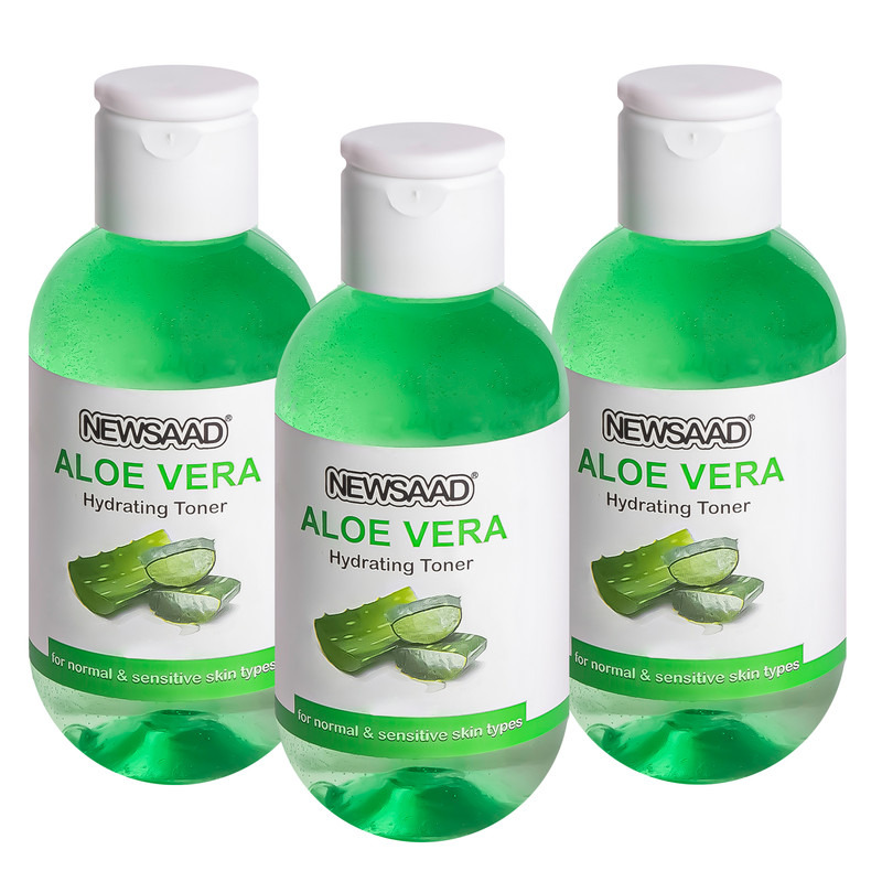 تونر صورت آلوئه ورا نیوساد مدل Aloe مناسب برای پوست حساس ونرمال حجم 150میلی لیتر بسته 3 عددی