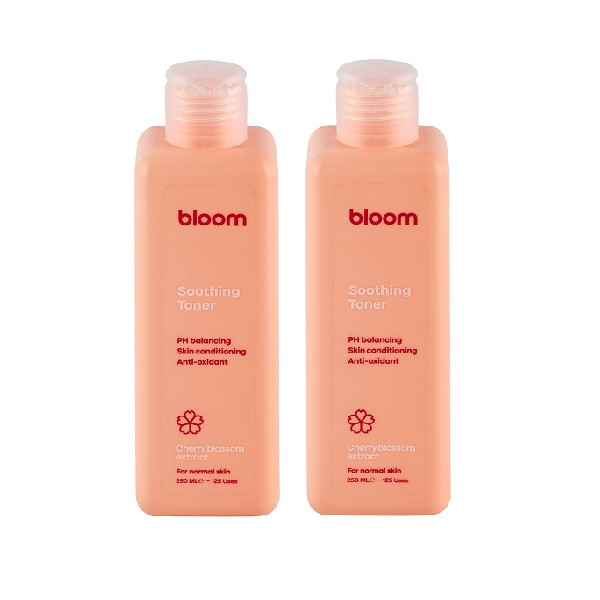 تونر صورت بلوم مدل عصاره شکوفه های گیلاس مناسب برای پوست معمولی حجم 250 میلی لیتر بسته 2 عددی