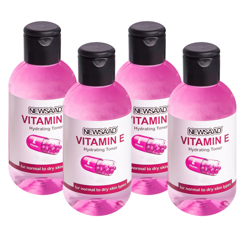 تونر پاک کننده صورت نیوساد مدل Vitamine مناسب برای پوست خشک و معمولی حجم 150 میلی لیتر بسته 4 عددی