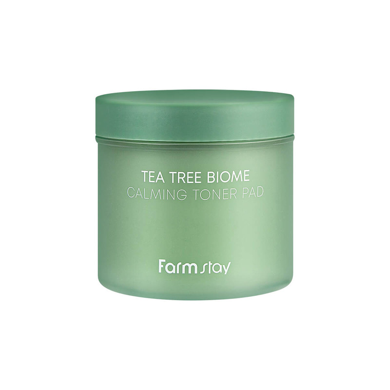 پد تونر پاک‌کننده صورت فارم استی مدل tea tree مناسب انواع پوست حجم 70 میلی‌لیتر بسته 70 عددی