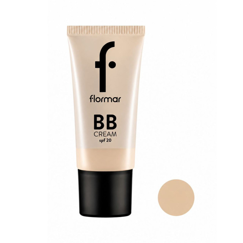 کرم پودر BB فلورمار 20 Spf مدل Fair Light BB02 شماره 02 مناسب انواع پوست حجم 35 میلی‌لیتر