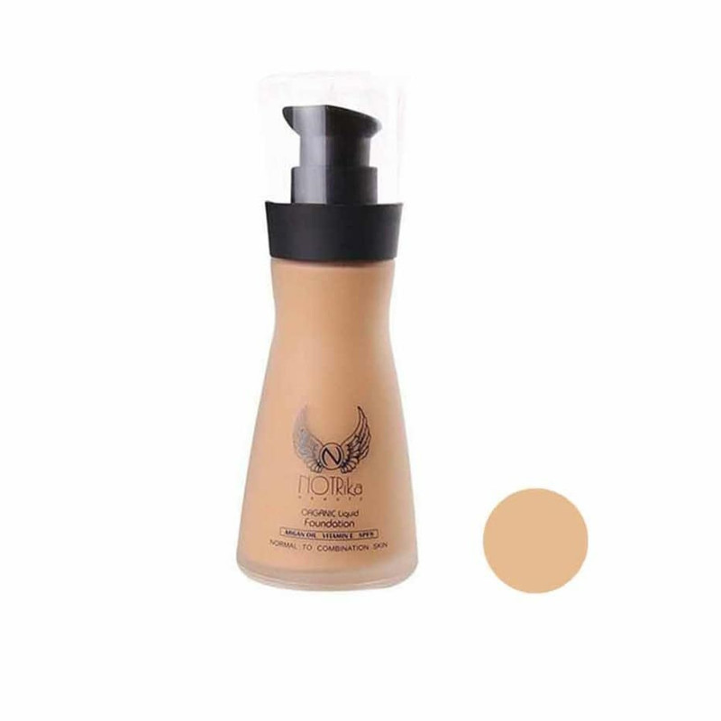 کرم پودر مایع SPF 8 نوتریکا مدل 02 شماره F12 مناسب برای انواع پوست حجم 30 میلی‌لیتر