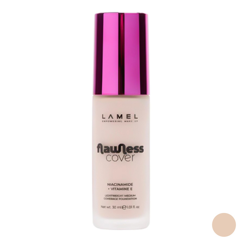 کرم پودر مایع لامل مدل Flawless Cover شماره 05 مناسب برای انواع پوست حجم 30 میلی‌لیتر