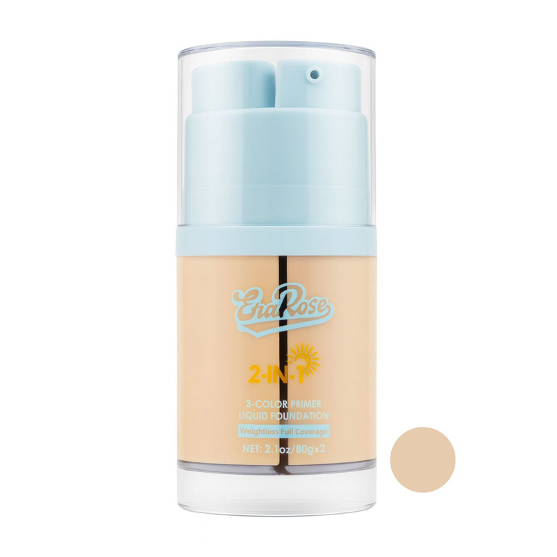 کرم پودر مایع Spf20 آرا رز مدل 2in1 شماره 02 مناسب برای انواع پوست حجم 60 میلی لیتر