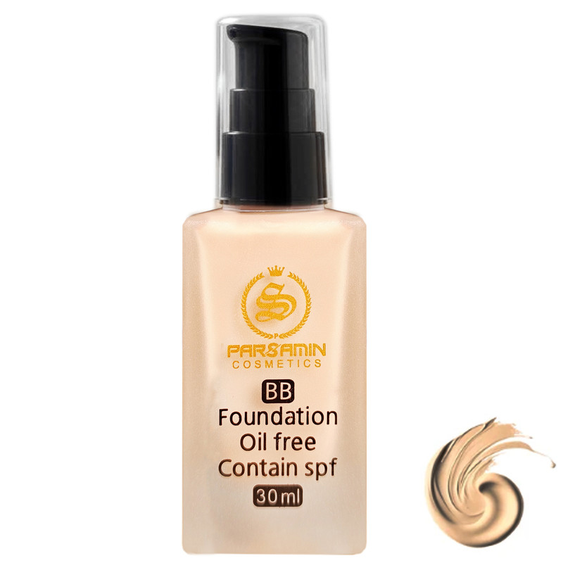 کرم پودر مایع SPF15 پارس سامین مدل BB شماره 04 مناسب انواع پوست حجم 30 میلی‌لیتر