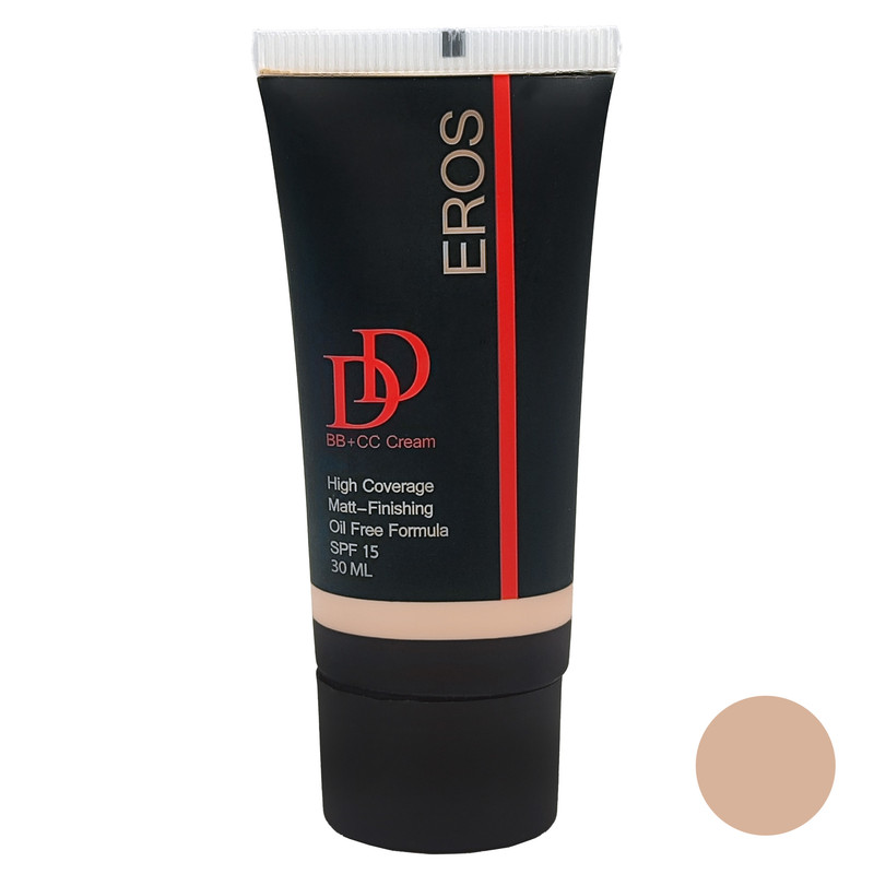 کرم پودر DD مایع SPF 15 ایروس مدل 2025 شماره 505 مناسب برای انواع پوست حجم 30 میلی لیتر