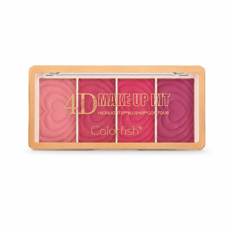 پالت رژ گونه مات کالرفیش مدل 4D شماره 1